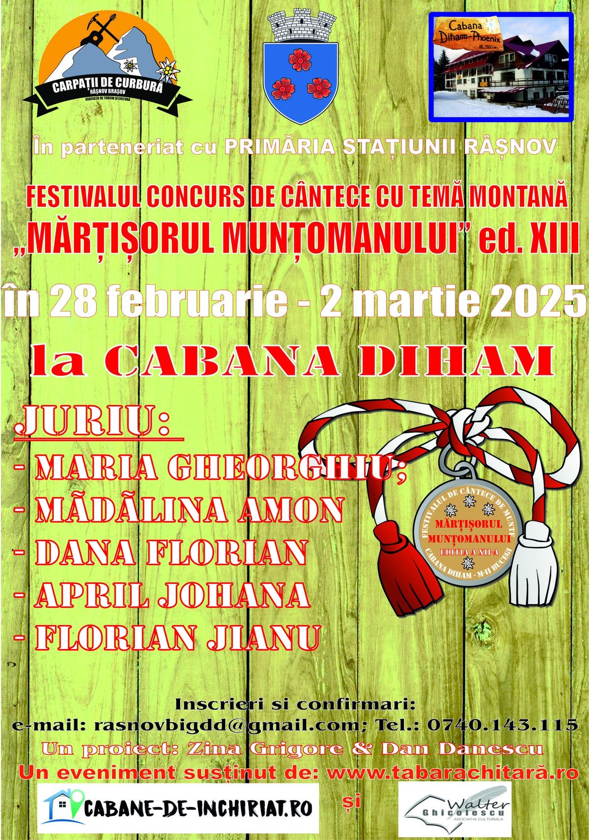 Festivalul concurs de c\u00e2ntece cu tematic\u0103 montan\u0103 M\u0102R\u021aI\u0218ORUL MUN\u021aOMANULUI ed. XIII 2025 