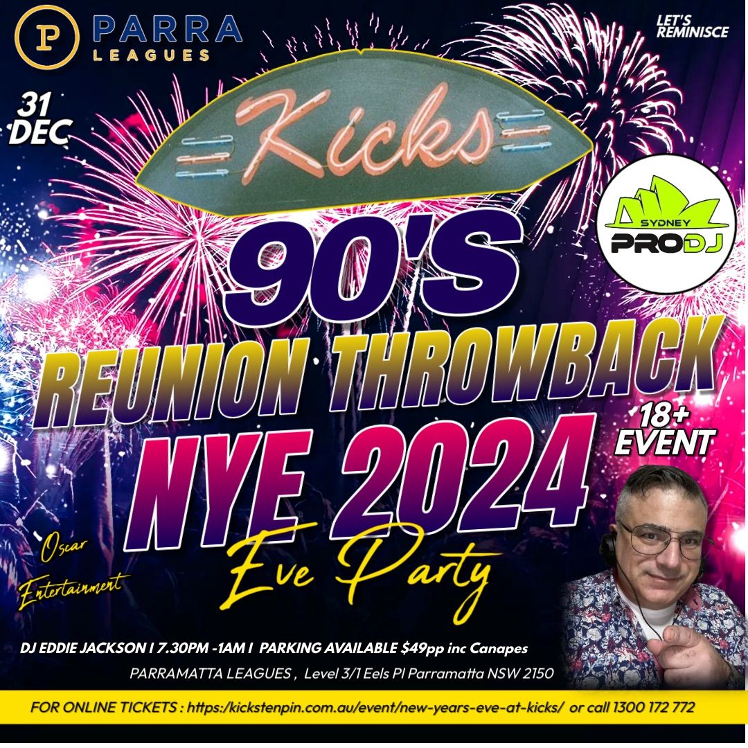 Kicks Nightclub 90\u2019s Reunion Throwback NYE Party ft DJ Eddie Jackson