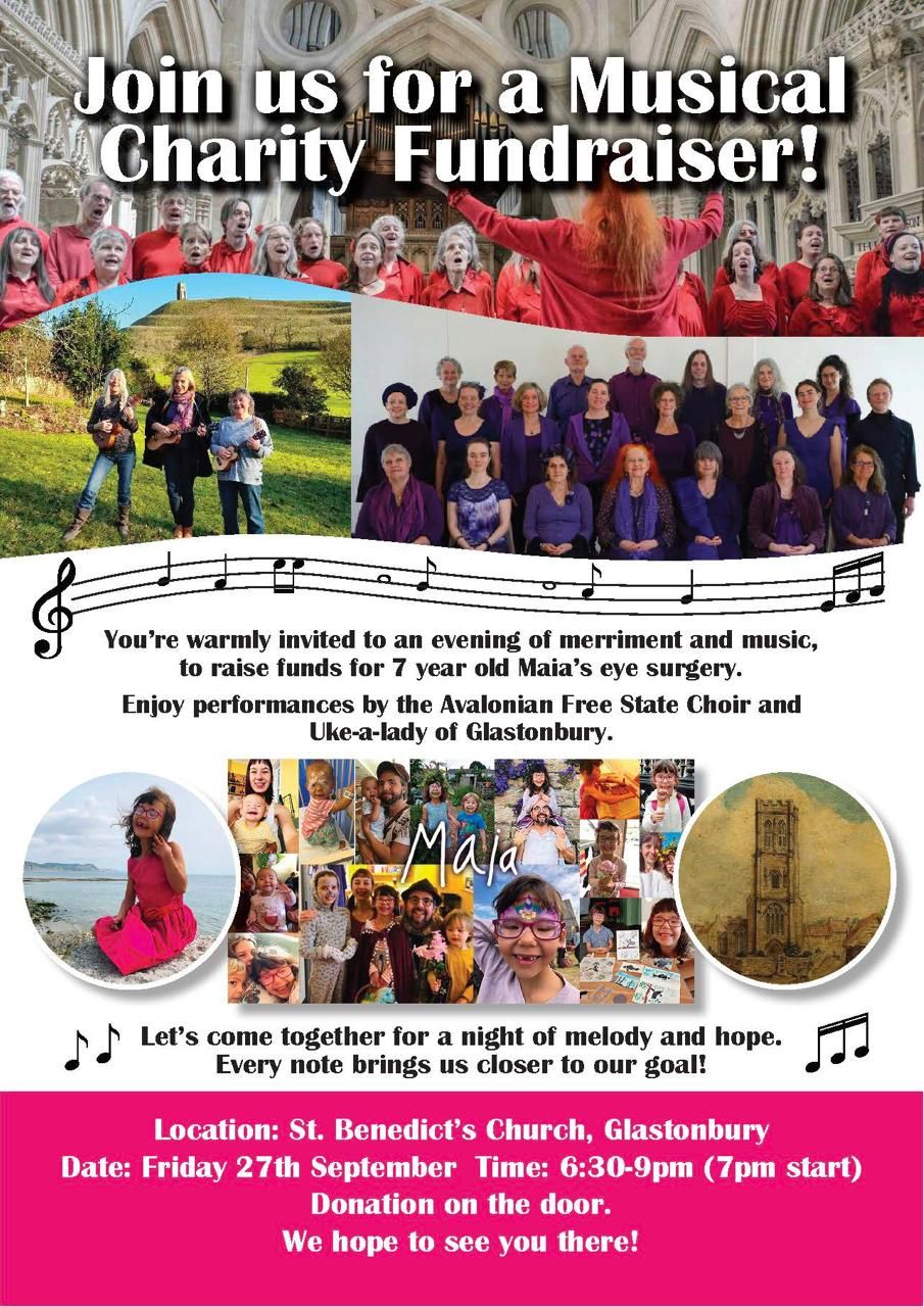 Benefit Concert for Maia with the Avalonian Free State Choir and Uke-a-lady of Glastonbury