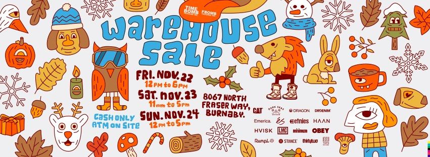 Massive Warehouse Sale Nov.22-24 (2024)