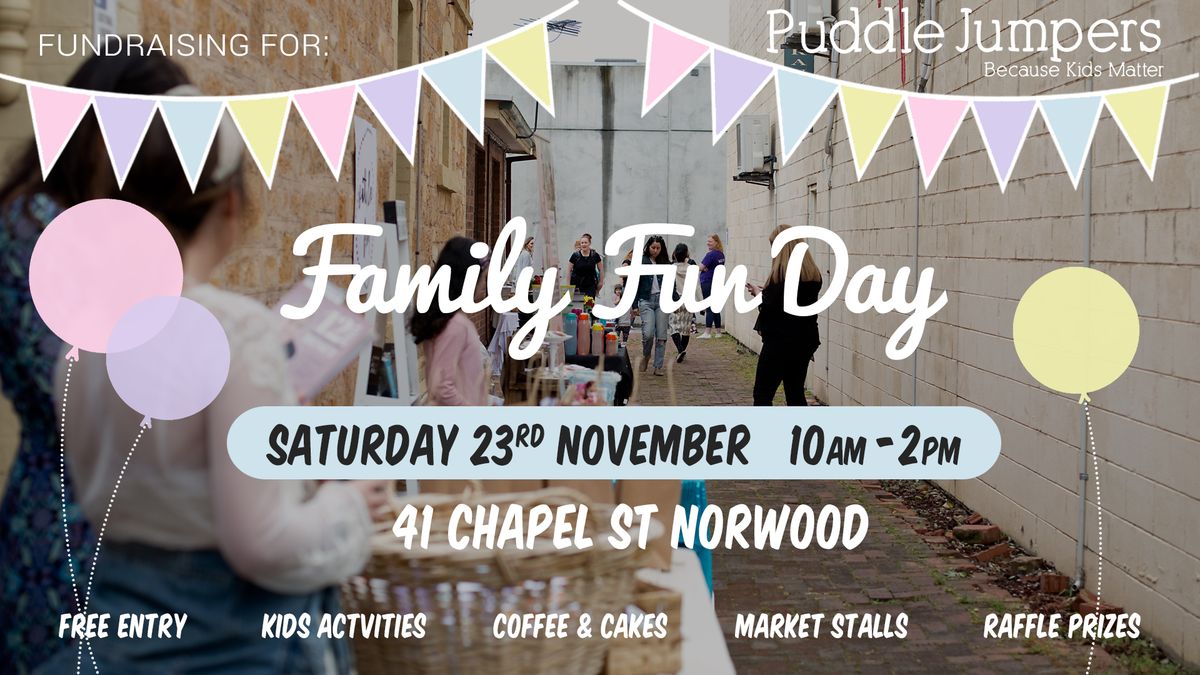 Family Fun Day fundraising for Puddle Jumpers!