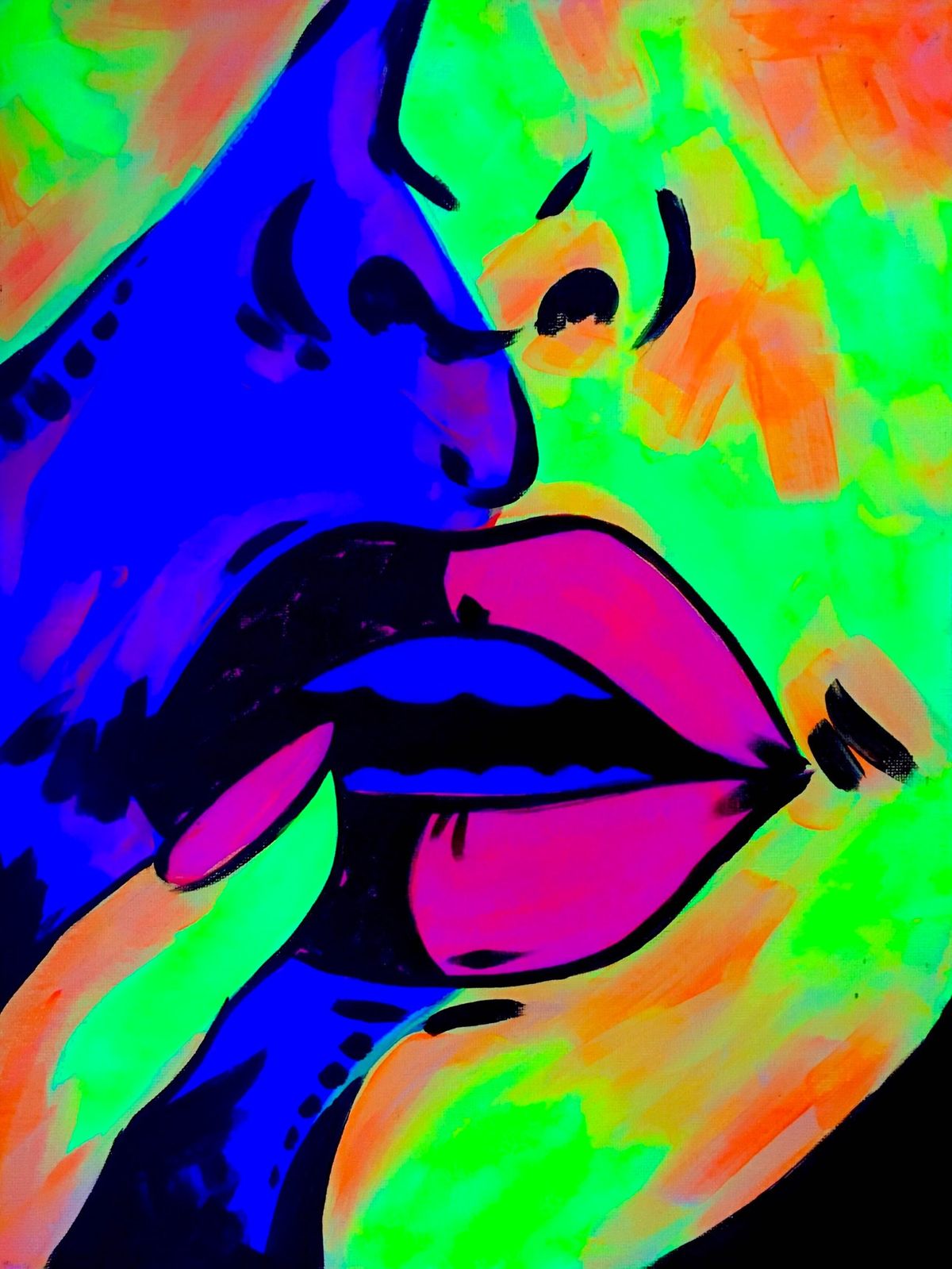 Neon Paint and Wine Night in Dunedin - Pop Art Pout