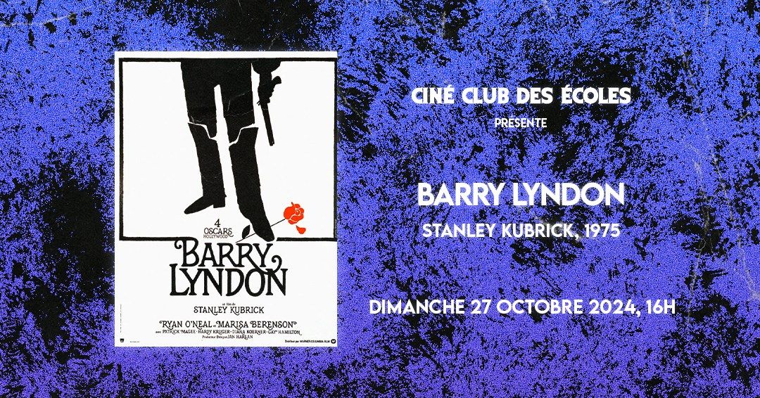 BARRY LYNDON de Stanley Kubrick \/ Cin\u00e9-Club des Ecoles