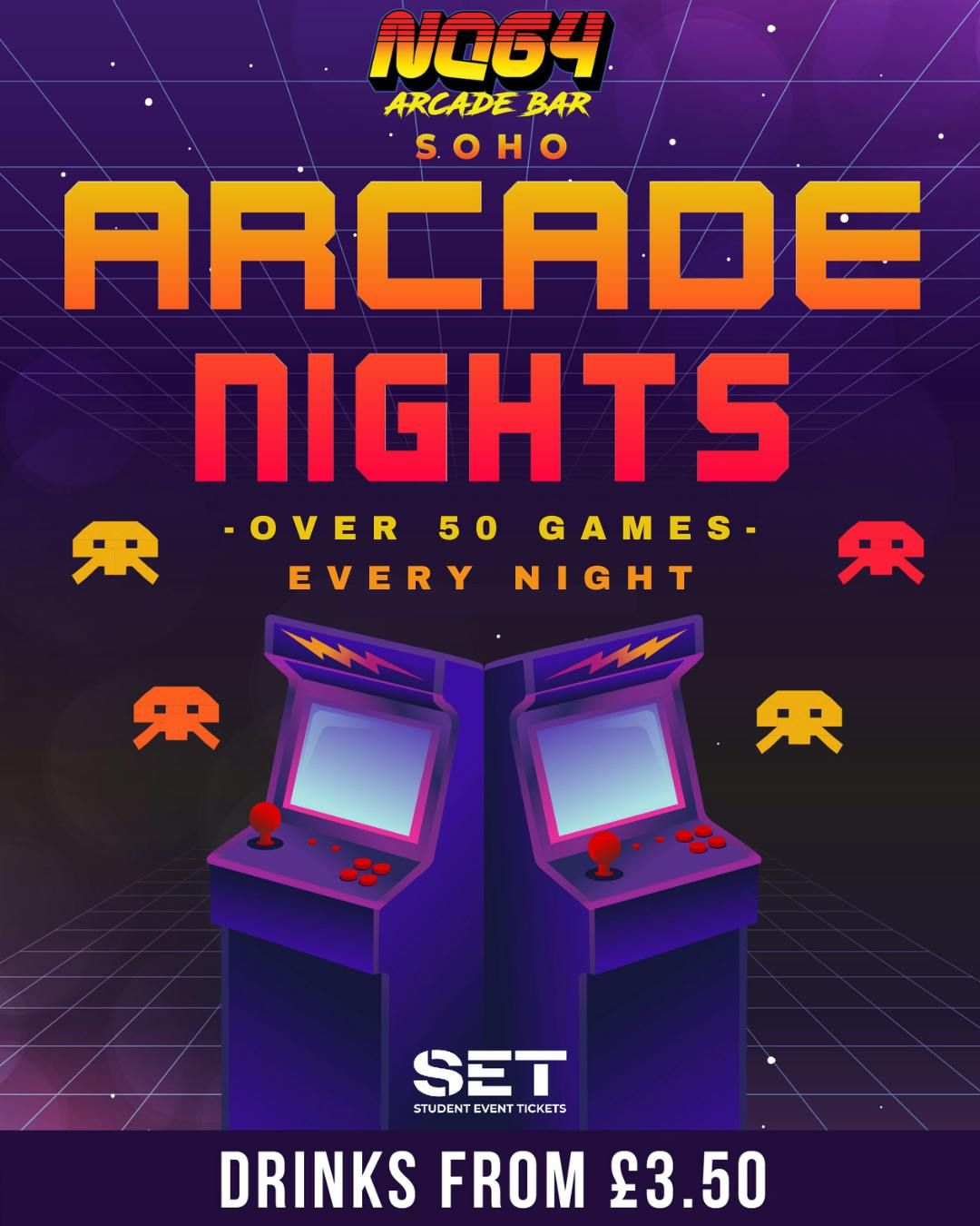 ARCADE NIGHTS AT NQ64 SOHO - SUNDAY 6TH APRIL