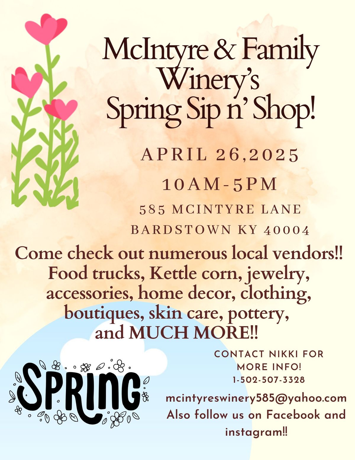 Spring Sip n Shop