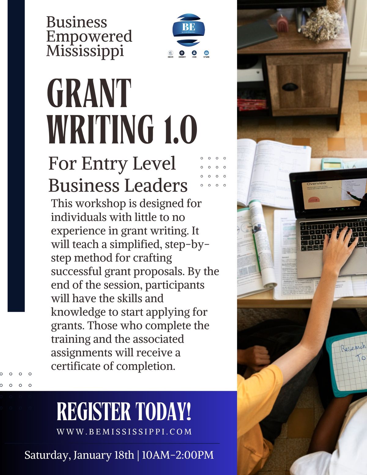 Grant Writing 1.0 for Entry Level Business Leaders