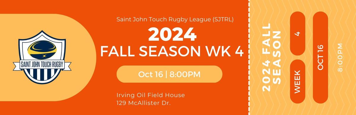 Week 4 - 2024 SJTRL Inaugural Fall Season