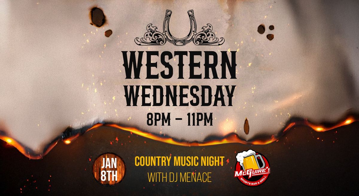 Western Wednesday - Country Music Night with DJ Menace