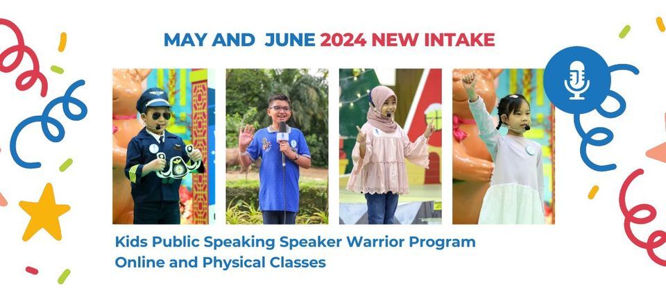 Kids Public Speaking Speaker Warrior Program (May & June 2024 New Intake)