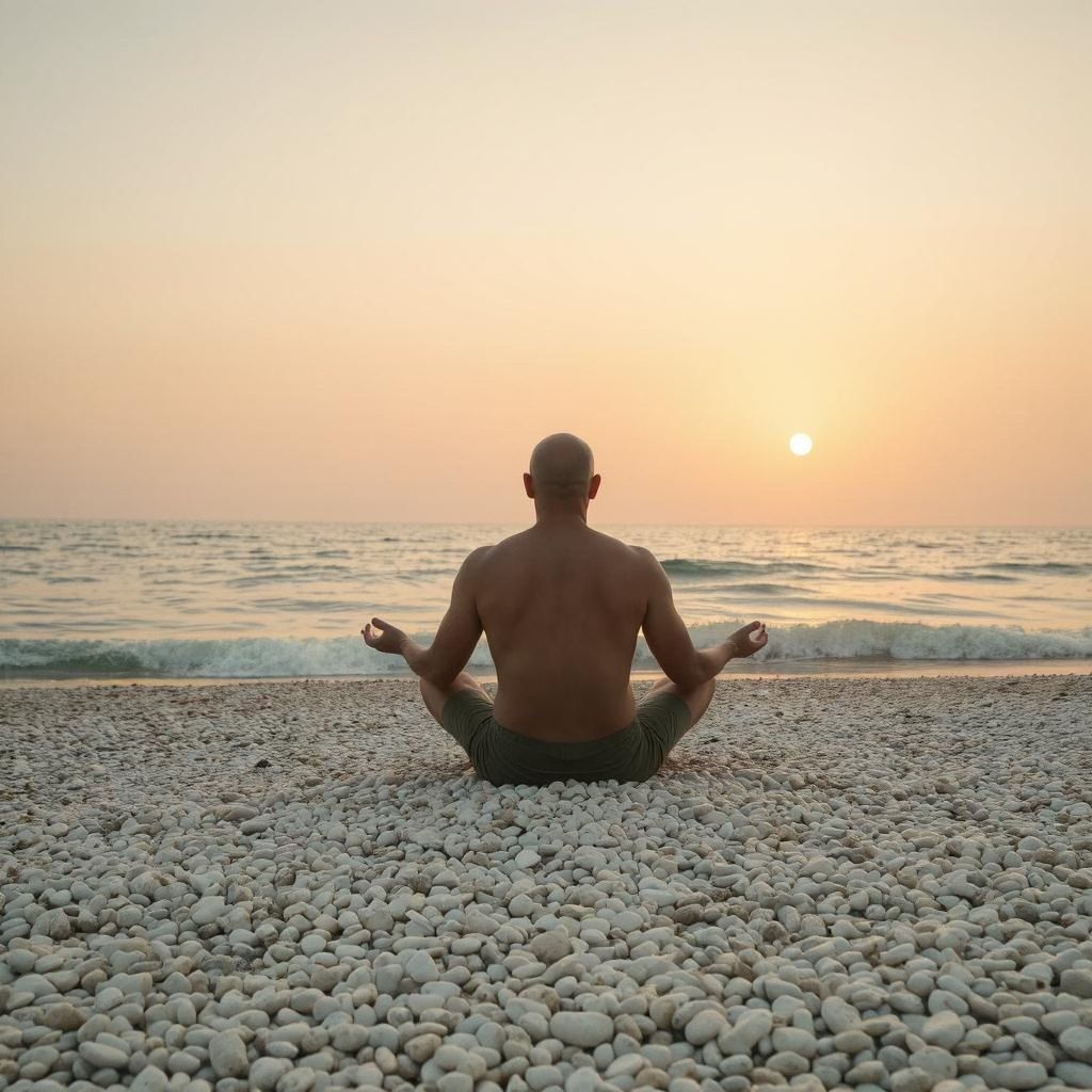 Meditation on the shore