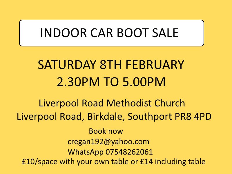 Afternoon Indoor Car Boot Sale