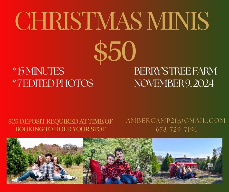 Now booking Tree Farm minis