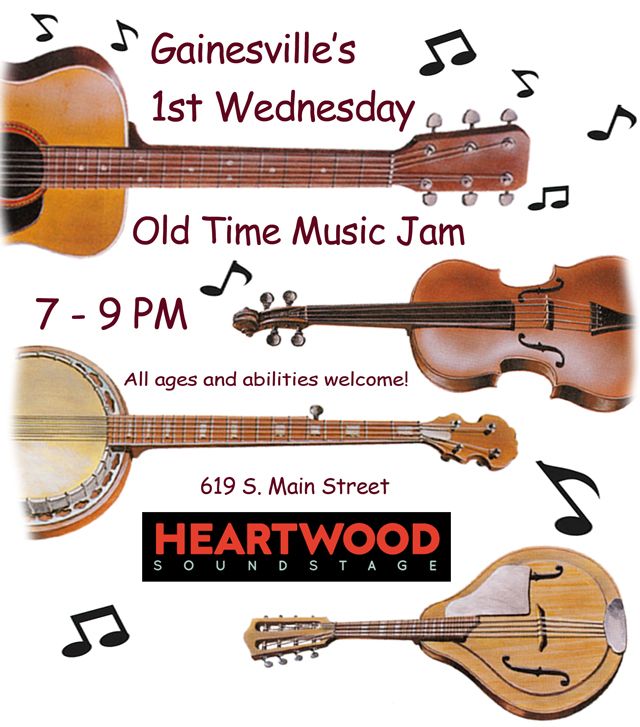 1st Wednesday Old Time Music Jam at Heartwood