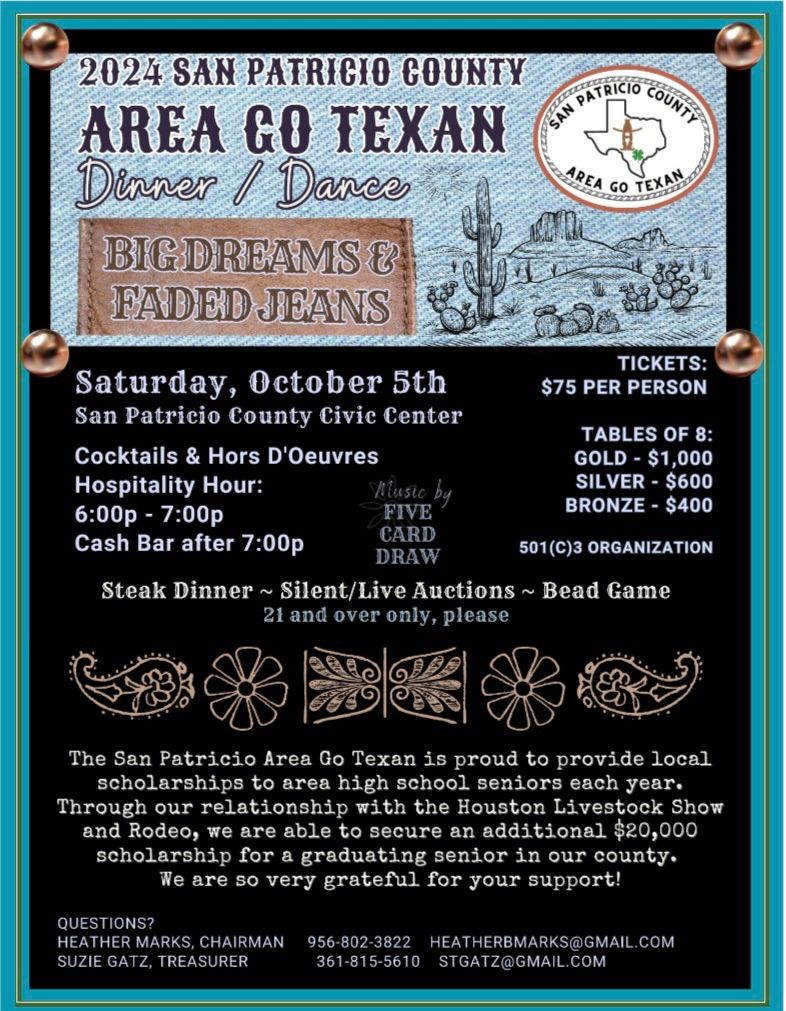 San Patricio County Area Go Texan Dinner & Dance 