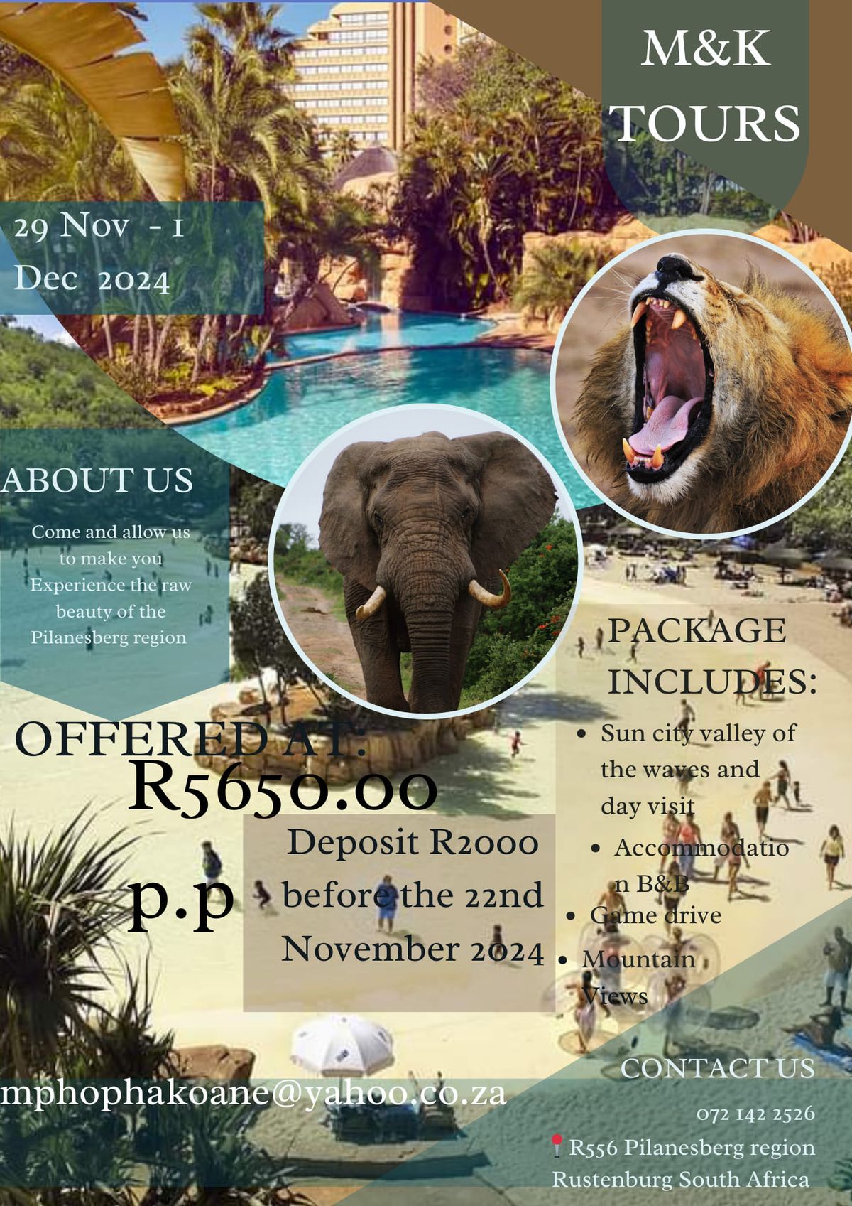 Sun city Tour and Game drives