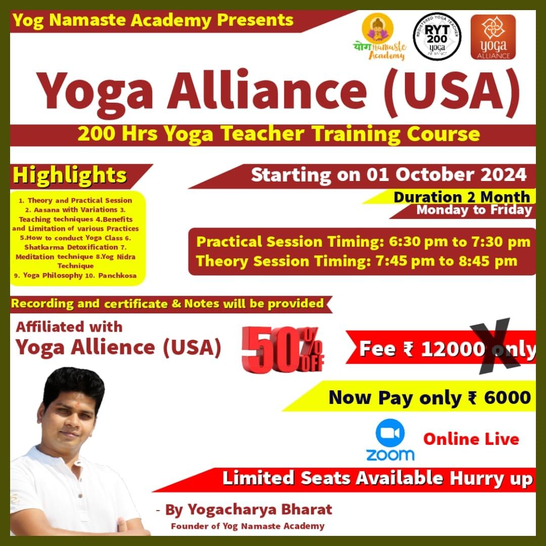 RYT 200 \u092f\u094b\u0917 nuluste \u0446\u043e\u0441\u0430 Hote yoga Academy Yoga Alliance (USA) 200 Hrs Yoga Teacher Training Course