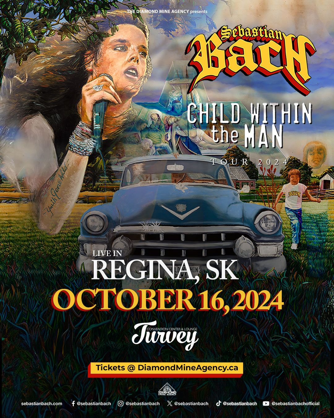 Canadian Rock N Roll Legend SEBASTIAN BACH Is Bringing His "Child Within The Man" Tour to The Turvey