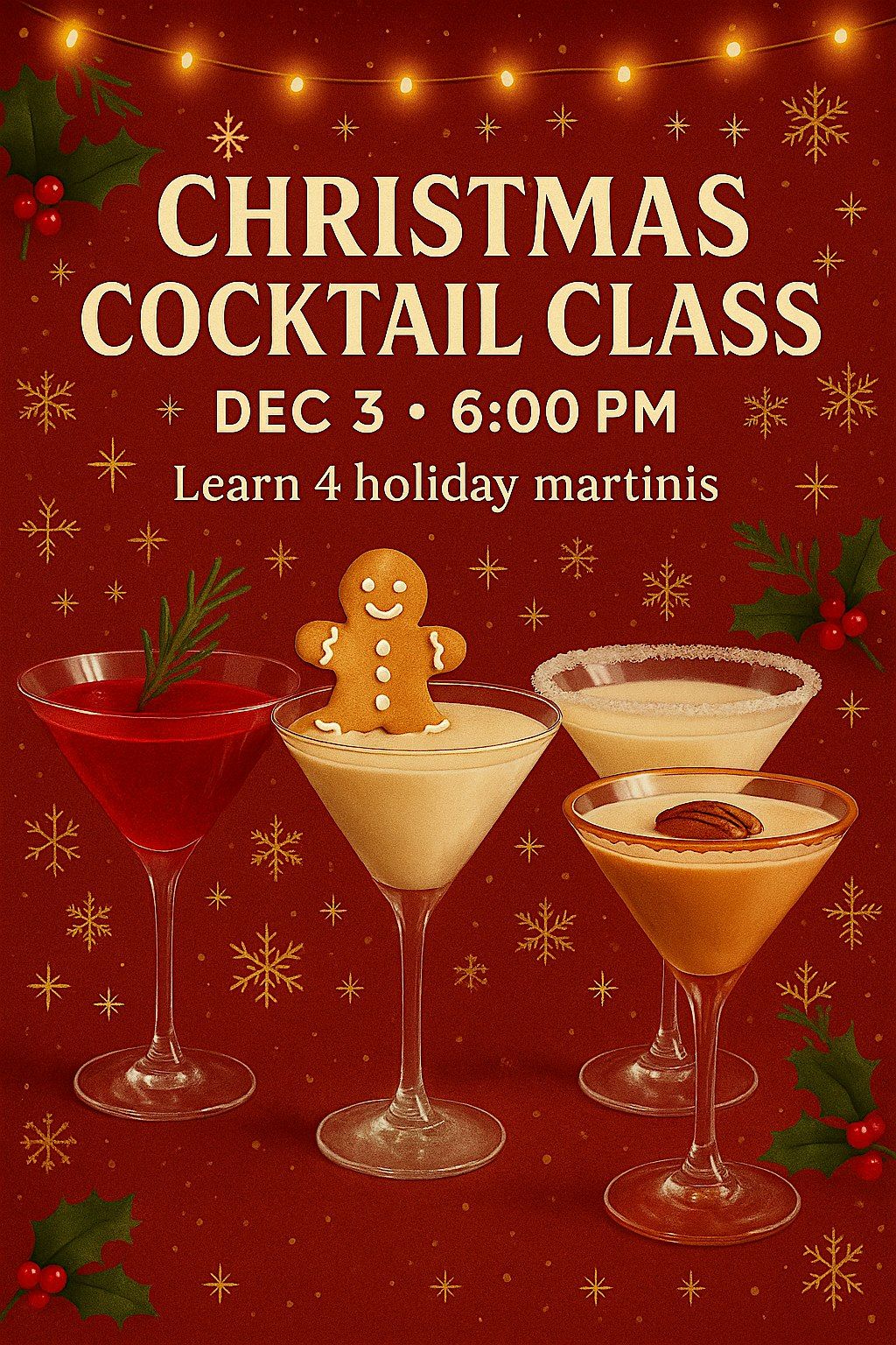 Presidents Pub Presents - A Very Merry Christmas Cocktail Class