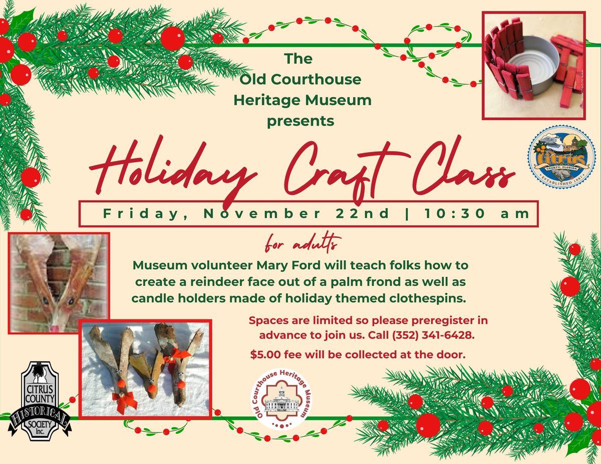 Holiday Craft Class for Adults