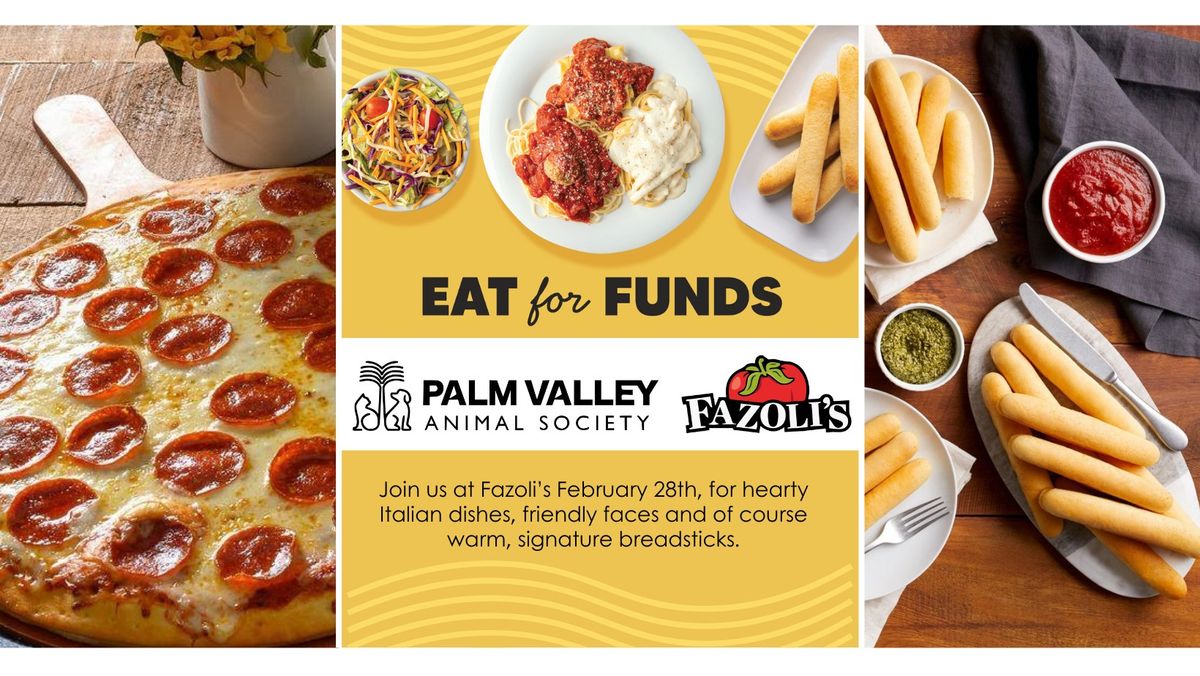 Fazoli's Fundraiser Friday, February 28th!\ud83c\udf5d\ud83d\udc3e