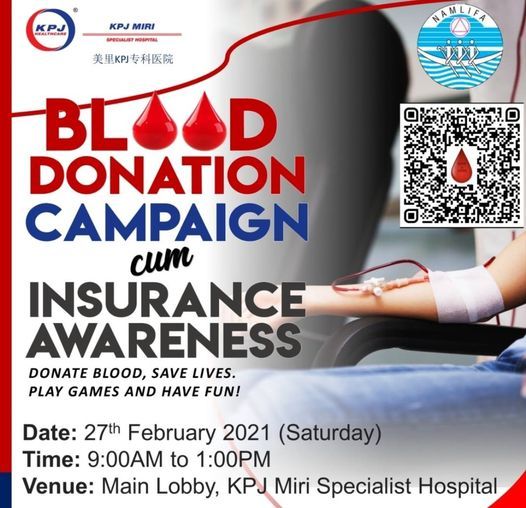 Blood Donation Campaign Cum Insurance Awareness Kpj Miri Specialist Hospital 27 February 2021