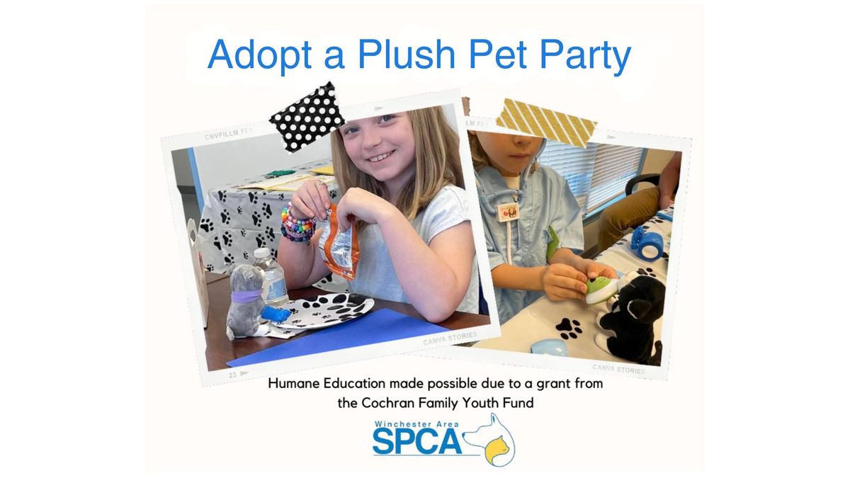 Adopt A Plush Pet Party 