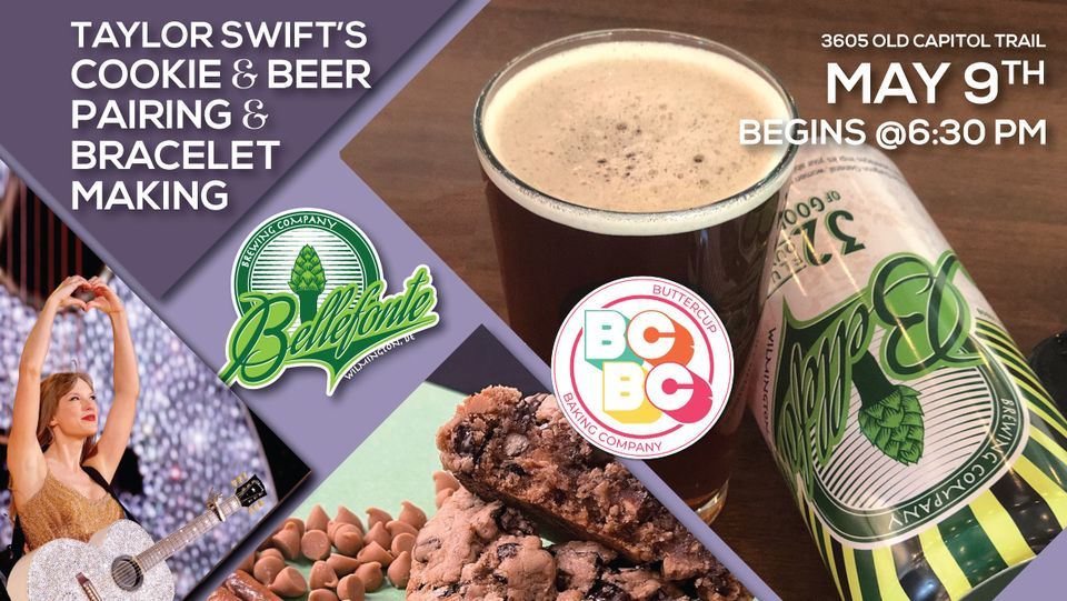 Taylor Swift Beer and Cookie Pairing, Friendship Bracelet Making Workshop at Bellefonte Brewing
