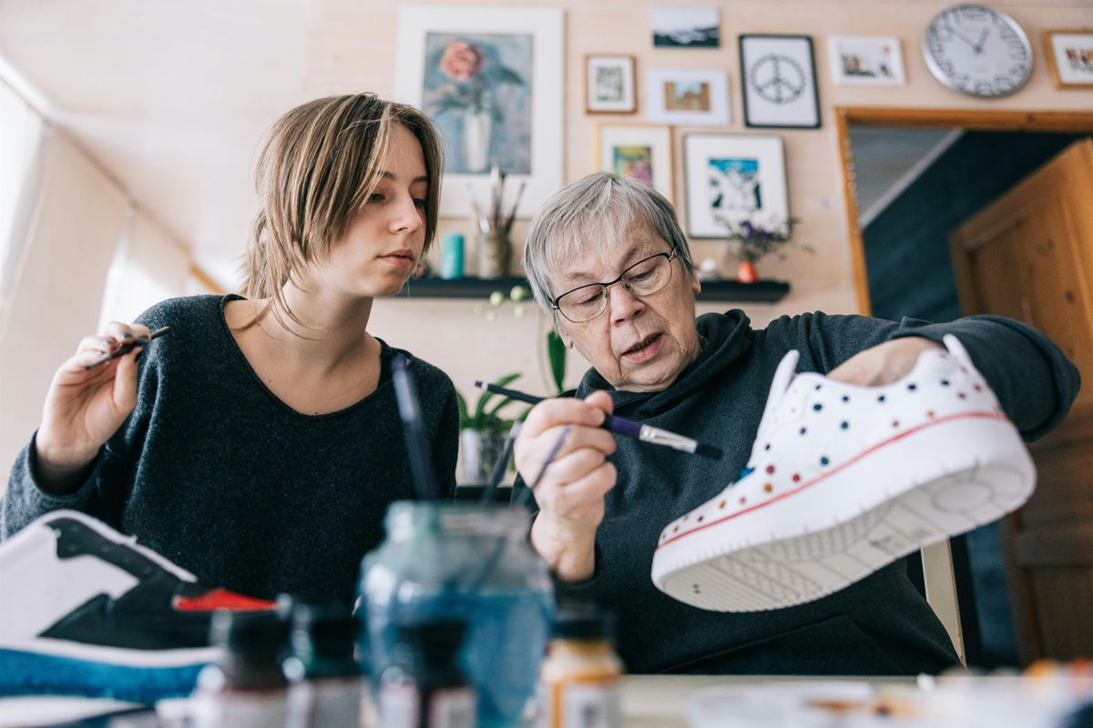 Sole Connections: Sneaker Art Across Generations