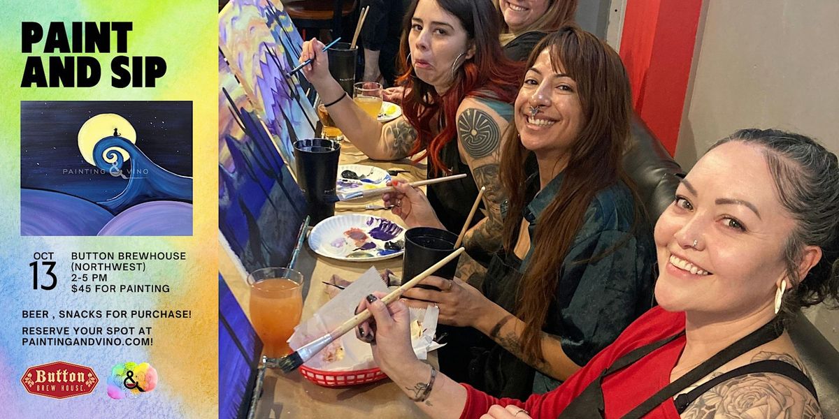 Nightmare Before Christmas Paint and Sip at Button Brew House