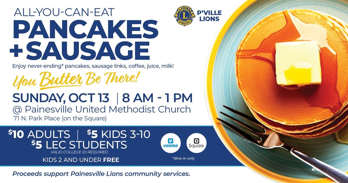 Painesville Lions All-You-Can-Eat Pancake & Sausage Fundraiser