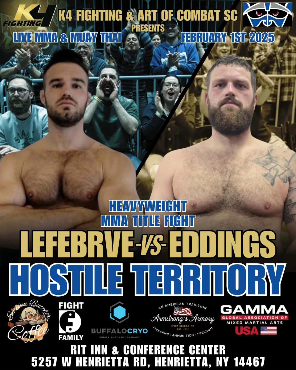 Hostile Territory: Lefebvre vs. Eddings Heavyweight MMA Title Fight