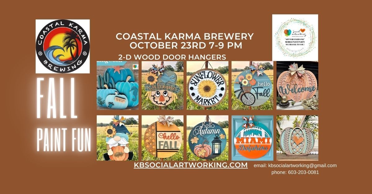 Coastal Karma Brewing FALL Paint Fun! October 23rd 7-9 PM