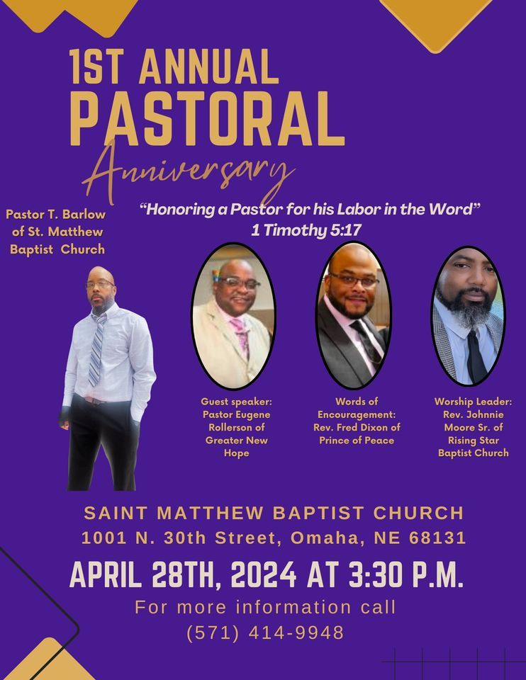 1st Annual Pastoral Anniversary 