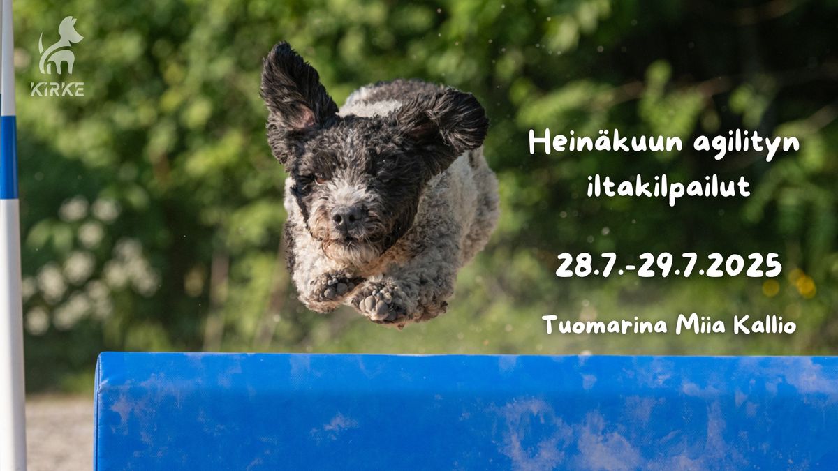 KirKe Hein\u00e4kuun agilityn iltakilpailut 28.7.-29.7.2025