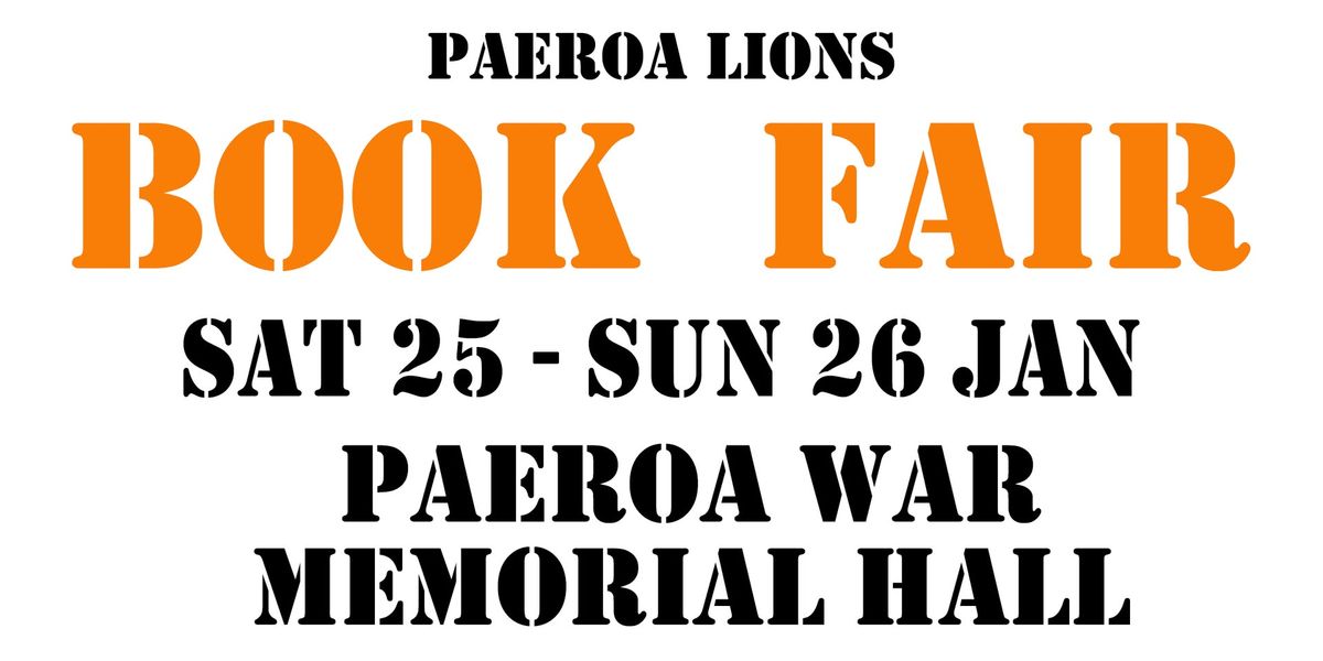 Paeroa Lions 2nd Annual Book Fair