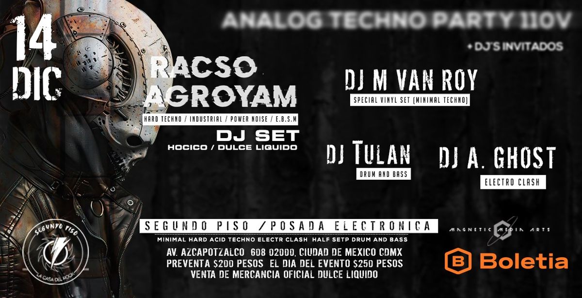 \u00a8ANALOG TECHNO PARTY 110V\u00a8 CDMX