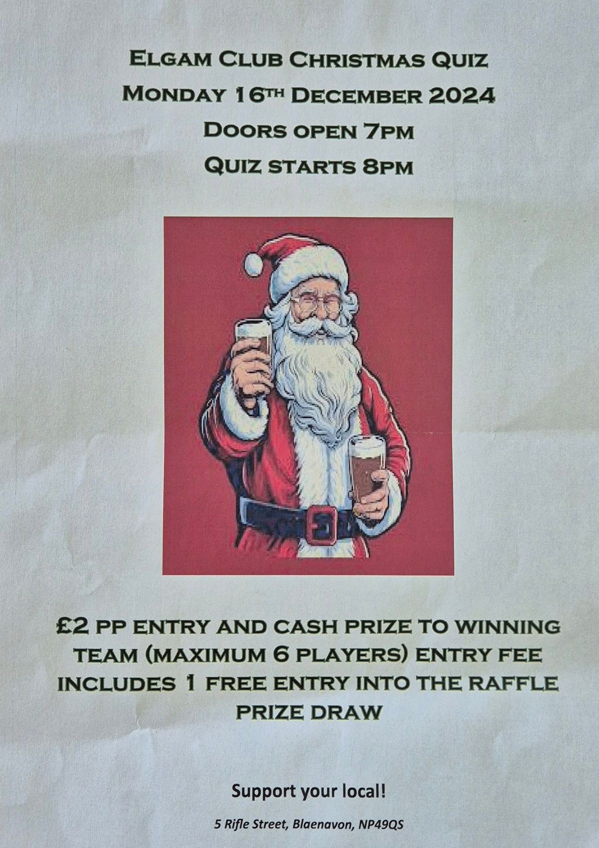 Quiz Night: Come and Support Your Club!