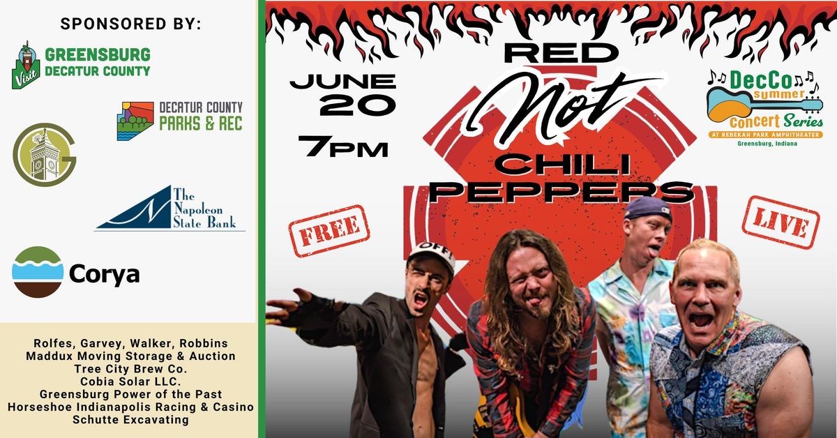 Red NOT Chili Peppers, Red Hot Chili Peppers Tribute, LIVE & FREE at Rebekah Park