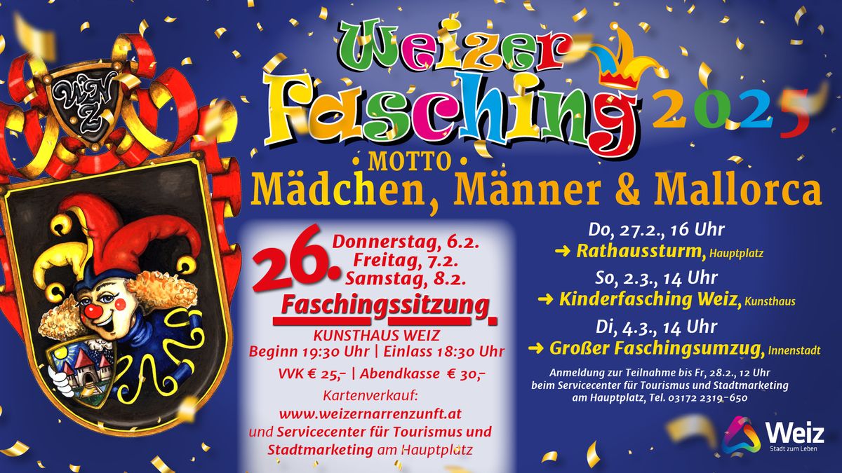 WEIZER FASCHING 2025: Faschingssitzung