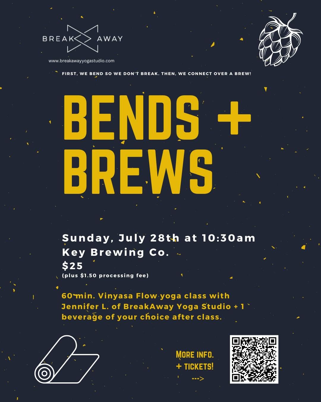 Bends + Brews: Vinyasa Yoga at Key Brewing Co.