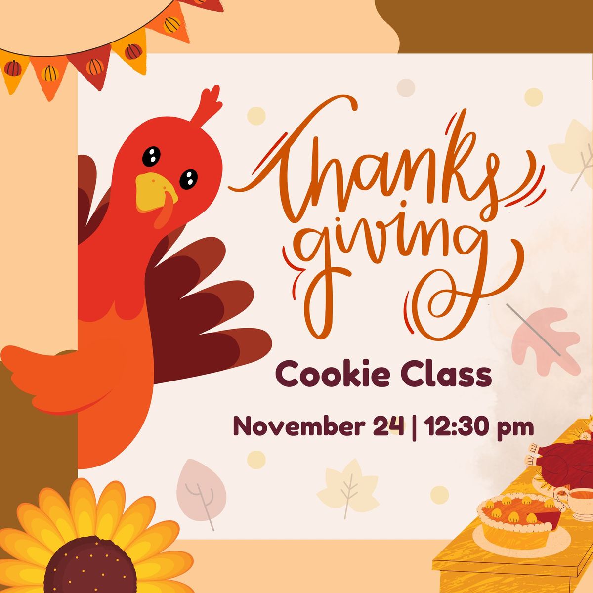 Thanksgiving Cookie Class