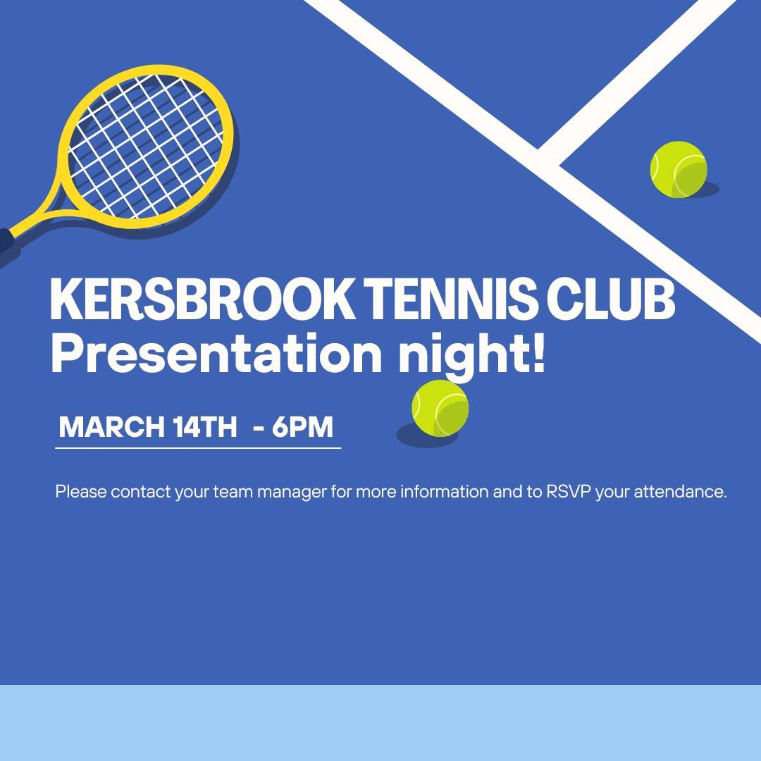 Kersbrook Tennis Club Presentation Night 