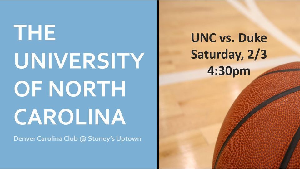 UNC vs. Duke Game Watch, Stoney's Uptown Joint, Denver, 3 February 2024