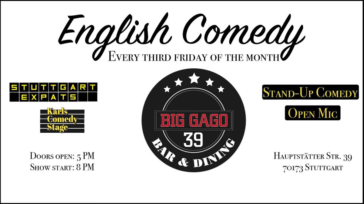 English Comedy at Big Gago - Stand-Up Open Mic