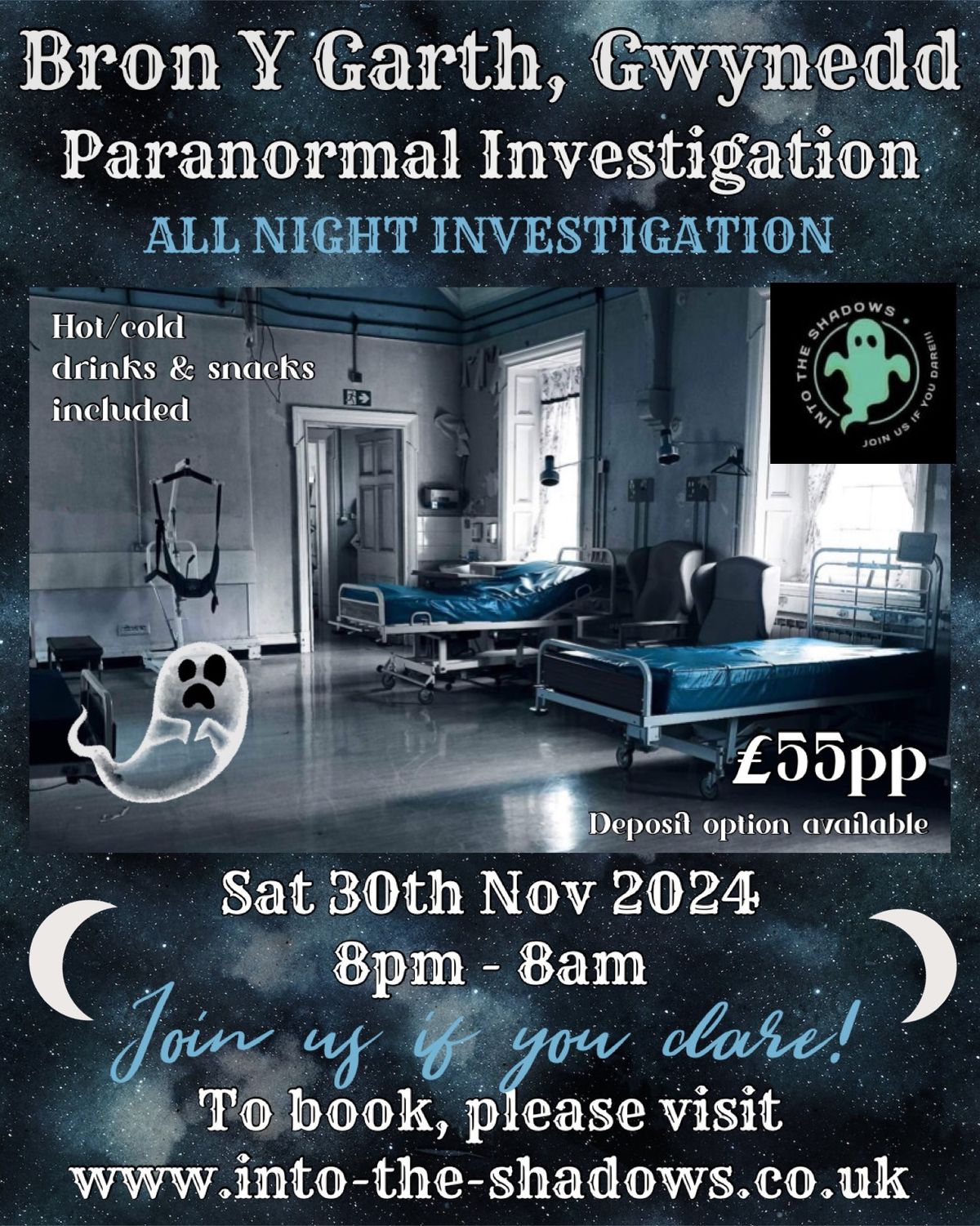 Bron Y Garth, Gwynedd Overnight Investigation\/Ghost Hunt 18+