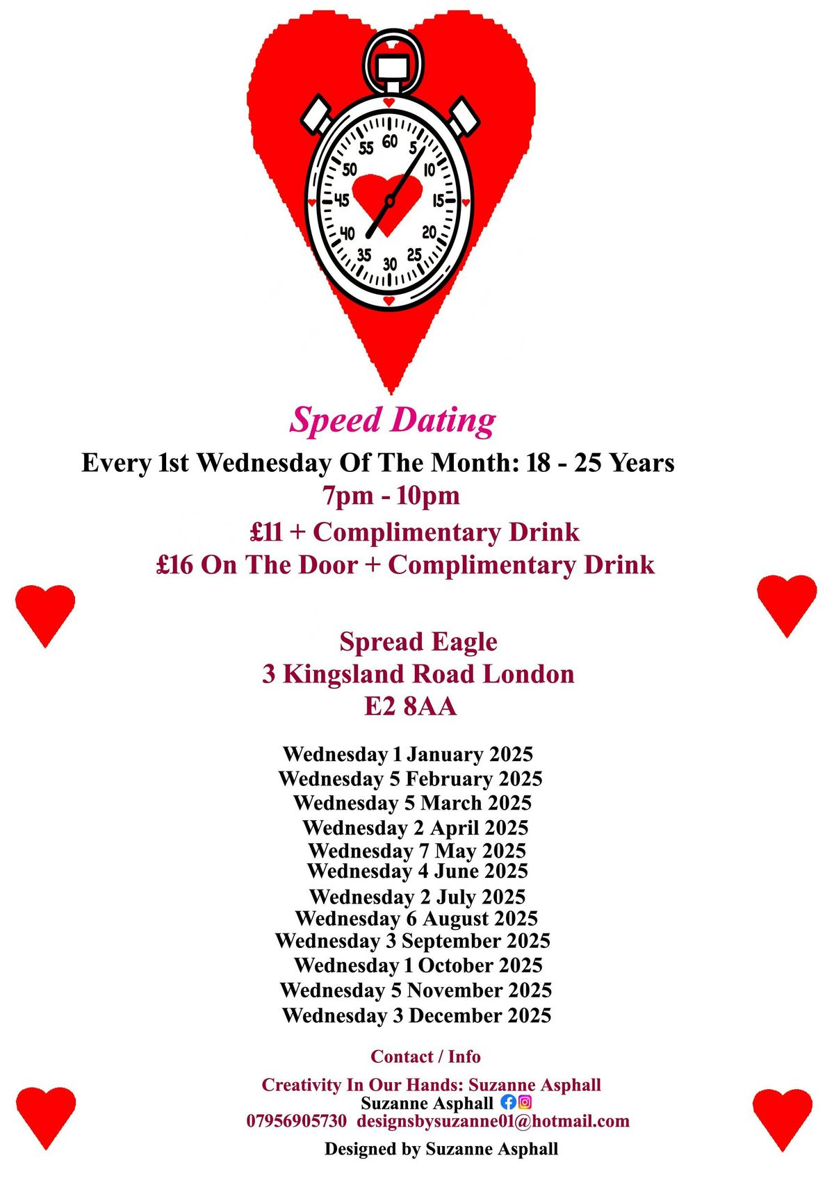 Speed Dating 18 - 25 years Wednesdays