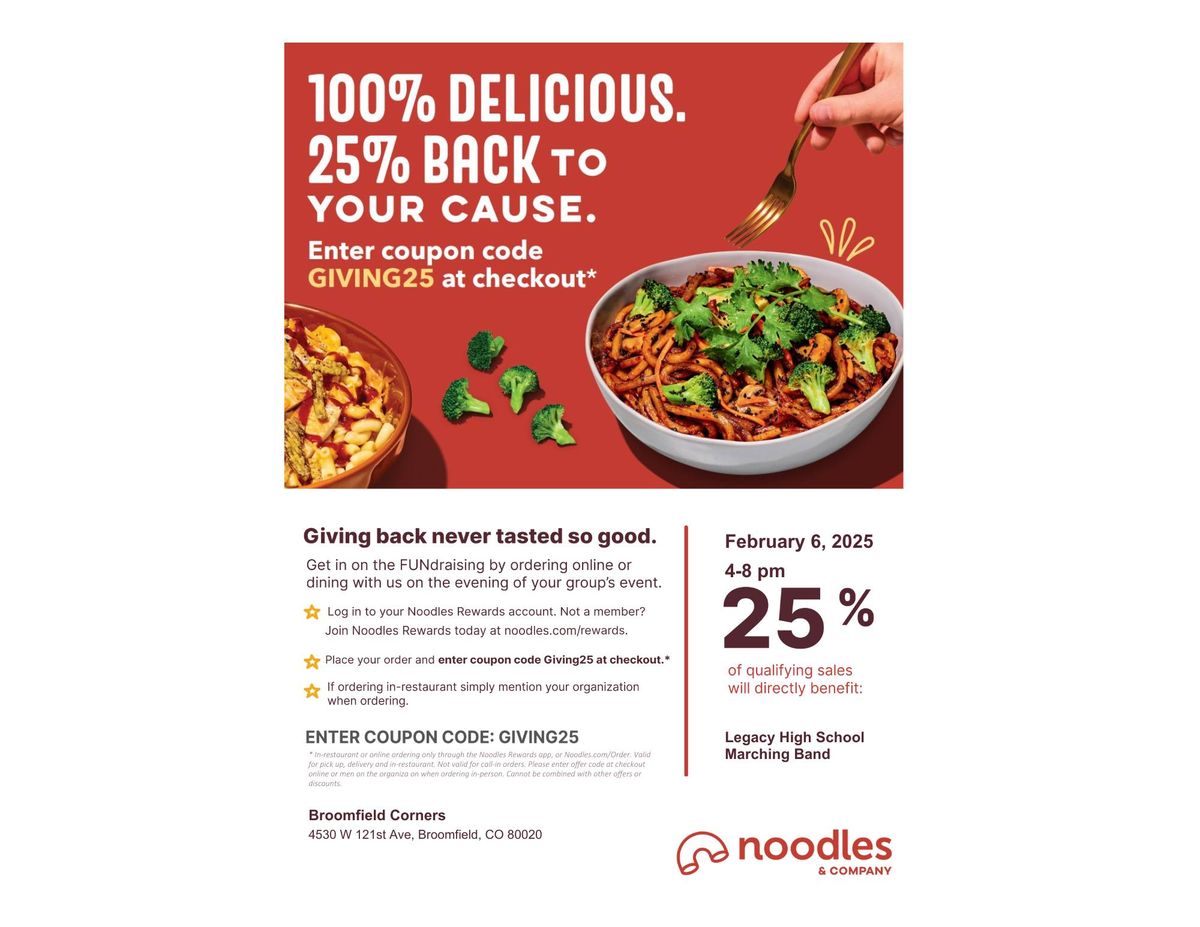 Dine Out Fundraiser - Noodles & Company, 121st and Vrain