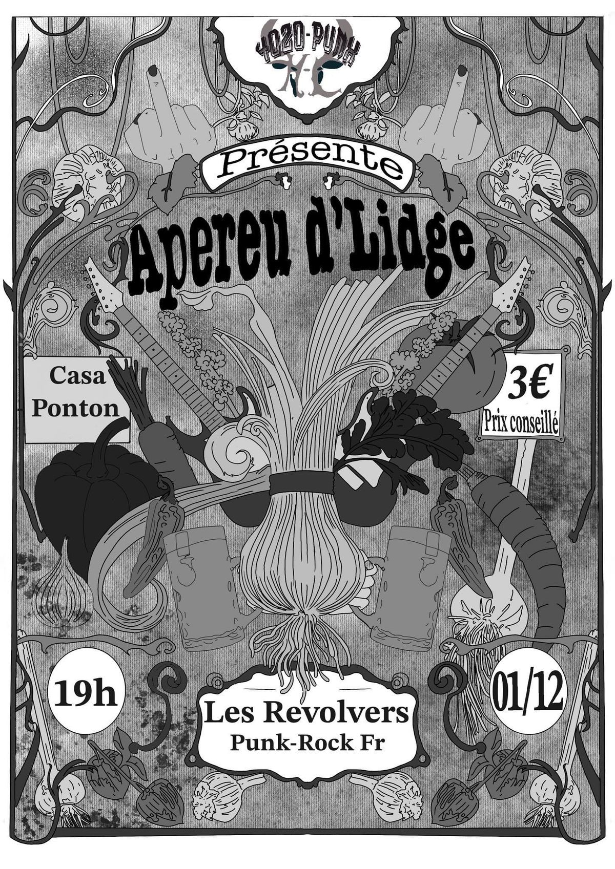 4020PUNX HC presents L'APEREU D'LIDGE avec LES REVOLVERS 