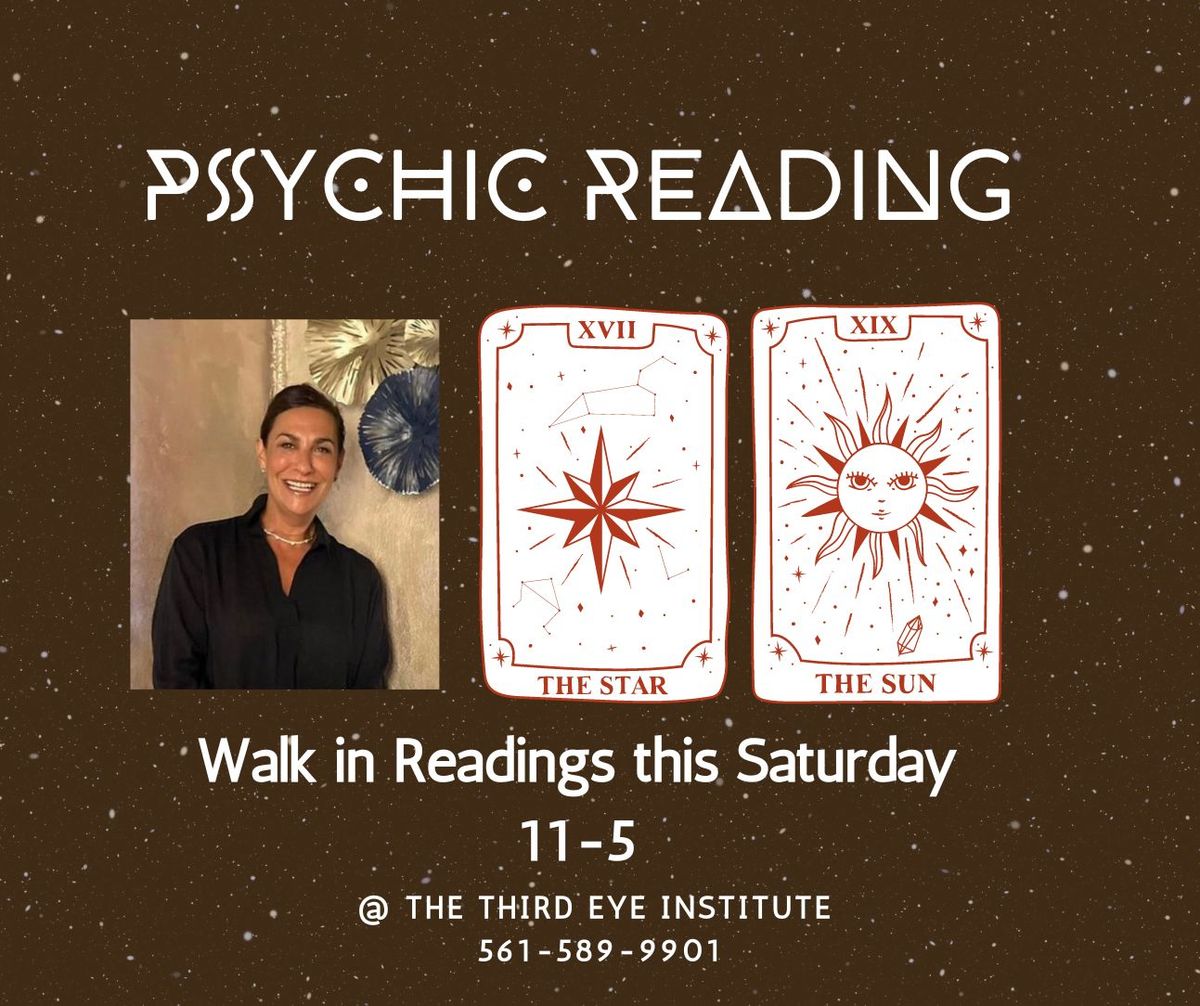 Walk-In Psychic Readings Available On Saturday w\/ Lisa Evans!