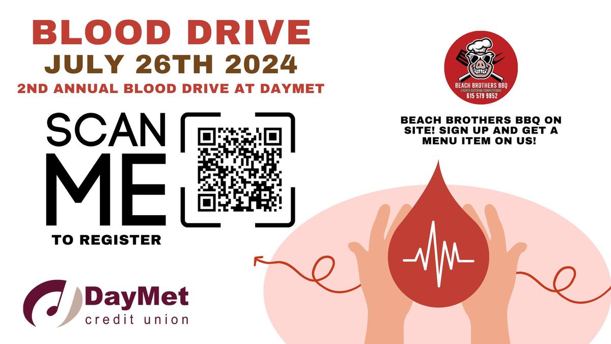 2nd Annual Blood Drive at DayMet Credit Union